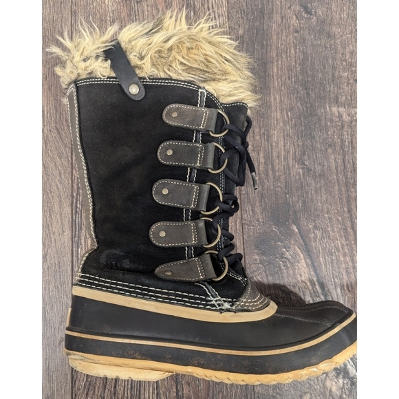 Sorel Joan of Arctic Black Quarry Winter Snow Boots Size 8 - Picture 7 of 9